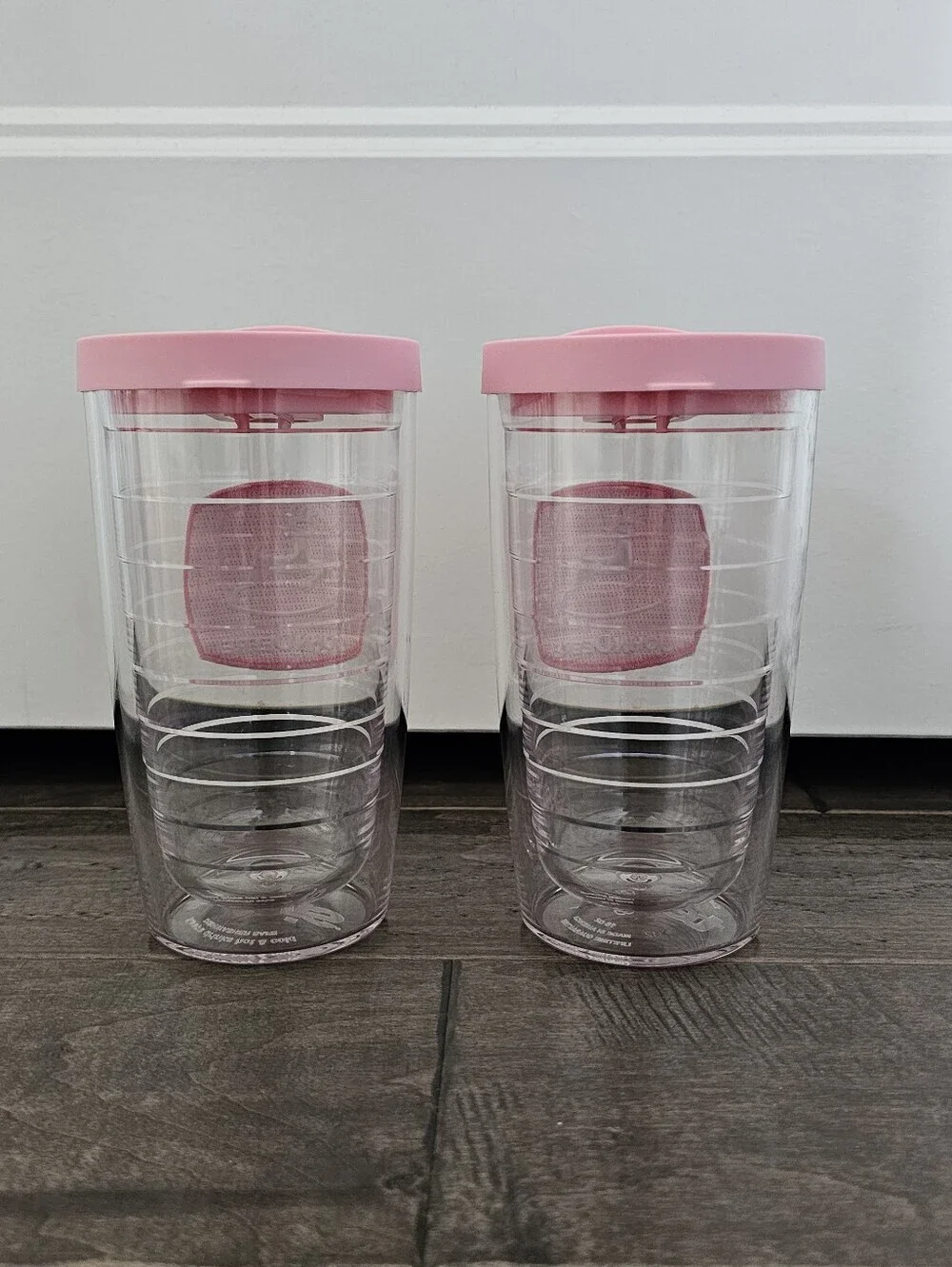 Vintage Pink & White John Deere Tervis Tumbler 24 oz - Qty 2